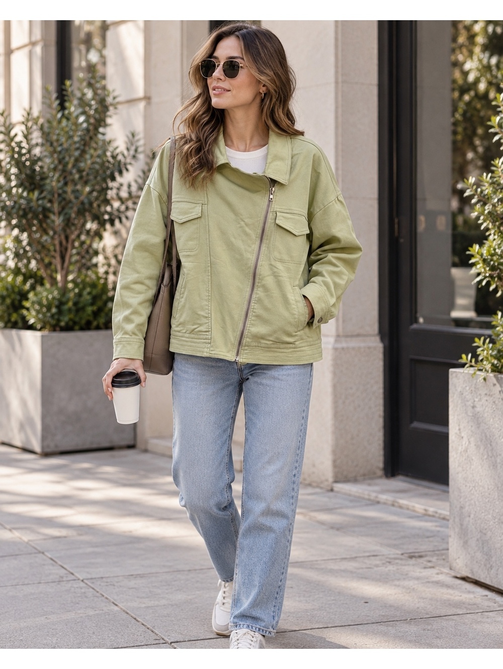 Forever 21 Pistachio Casual Jacket Large